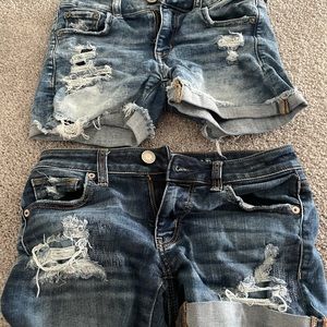 2 pairs of American Eagle jean shorts